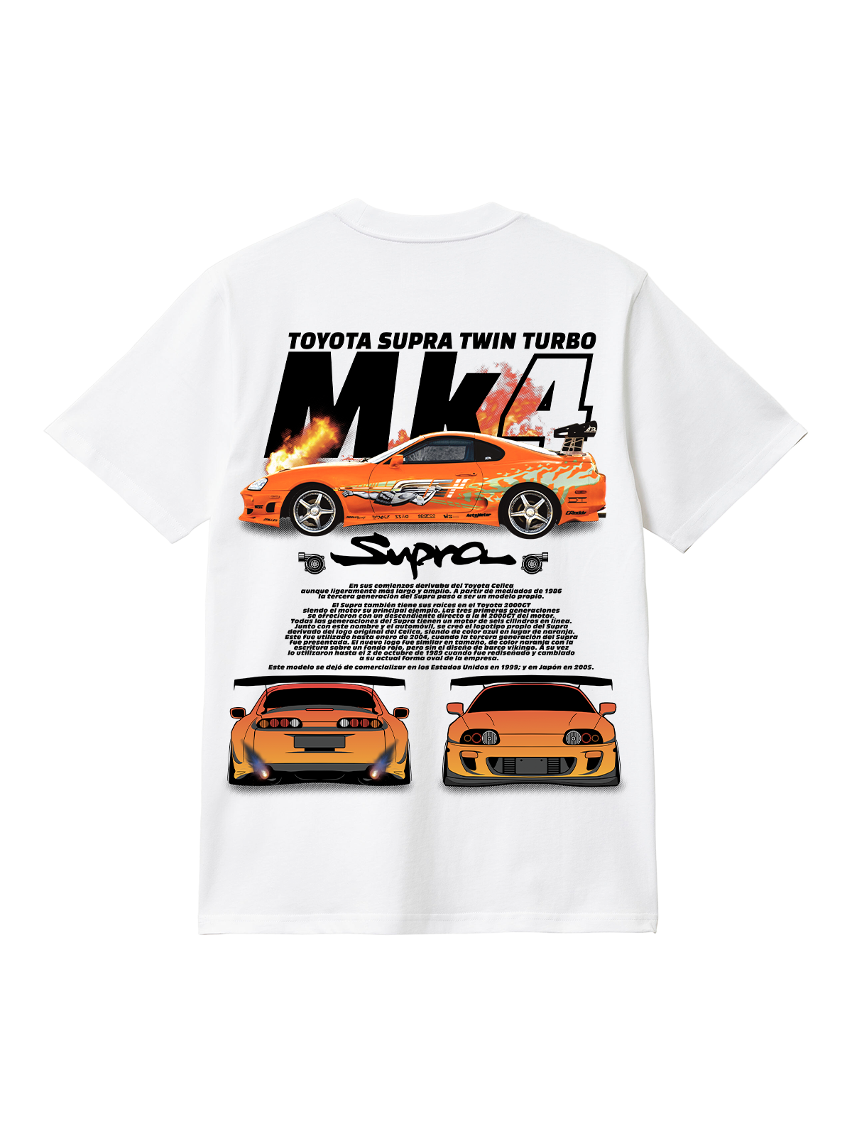 Playera blanca 2 diseños grandes